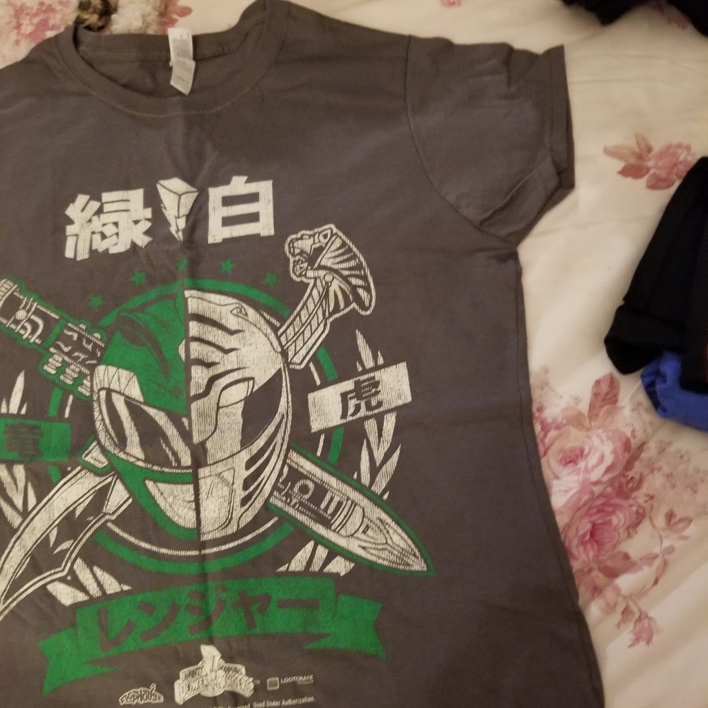 Gray power rangers tshirt